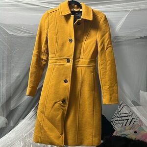 Size 0 mustard color long coat